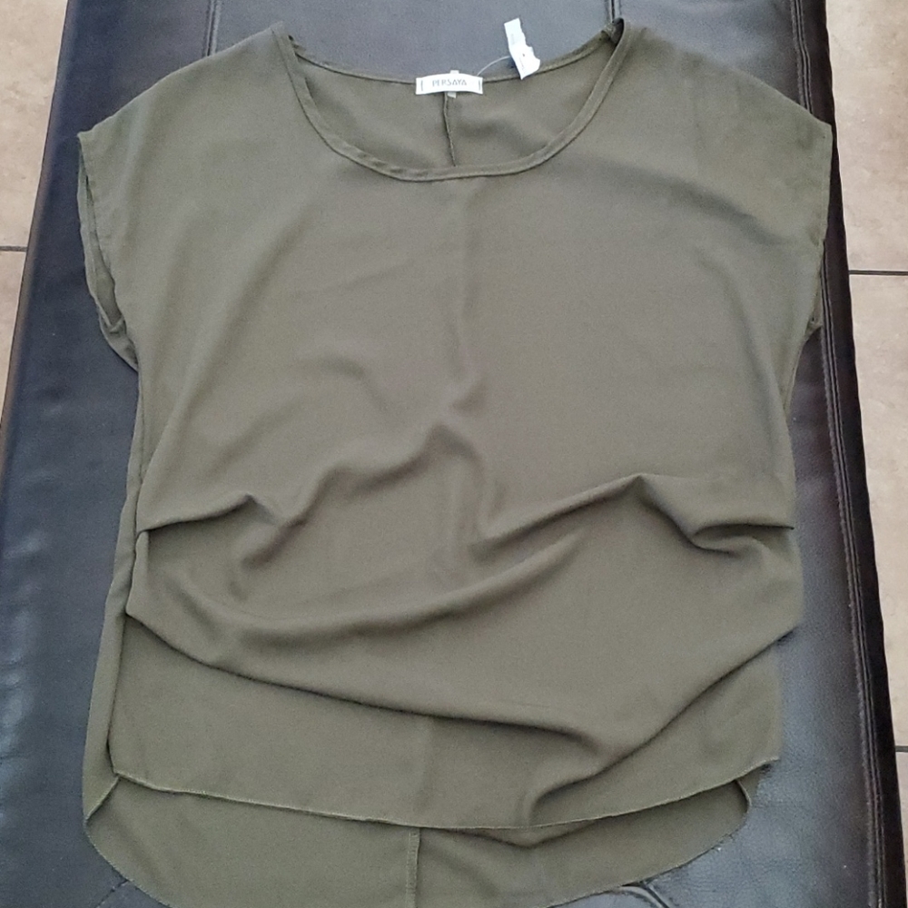Olive green blouse.. BRAND NEW!!
